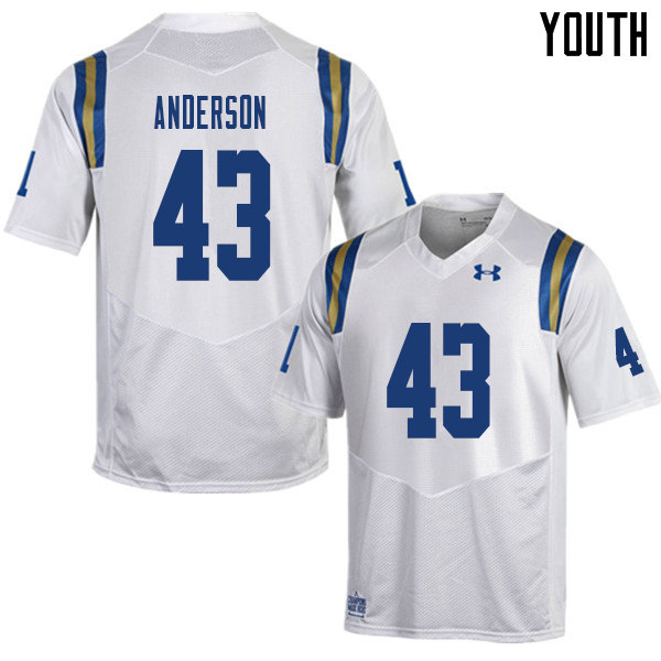 Youth #43 Je'Vari Anderson UCLA Bruins College Football Jerseys Sale-White